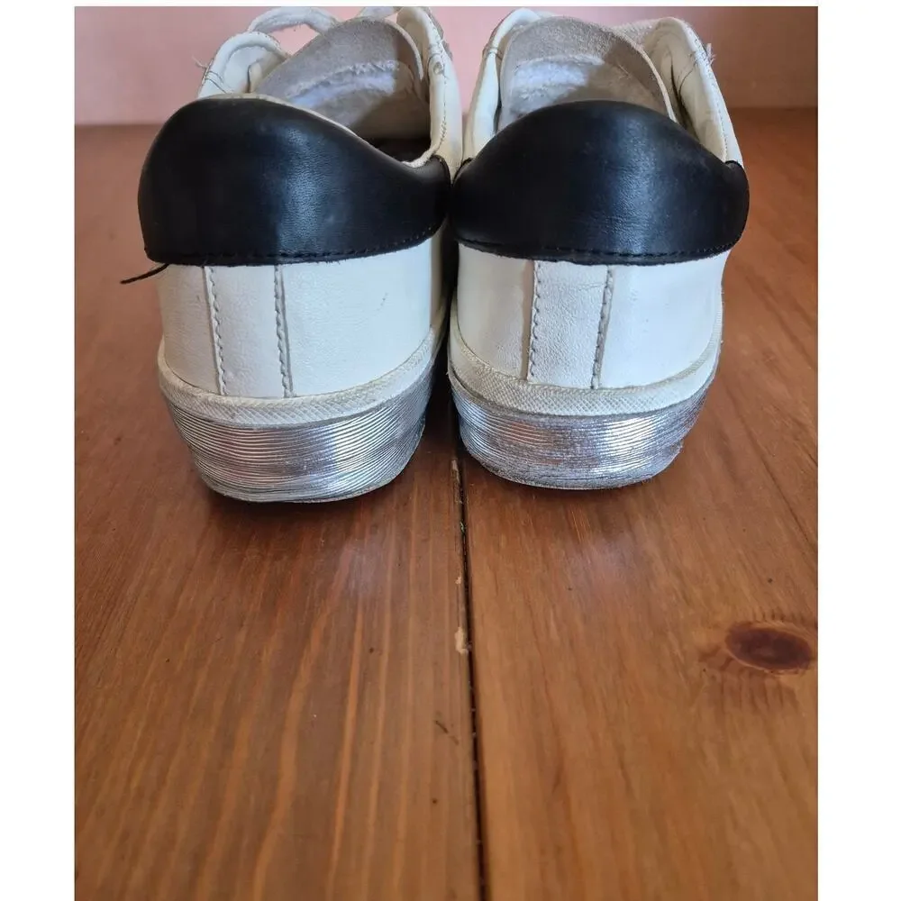 Dolce Vita Zina Plush Lace-up Everyday‎ Sneakers Womens size 7.5 White Leather